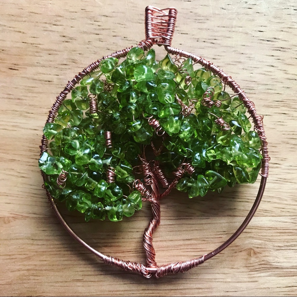 Peridot Tree of Life Pendant